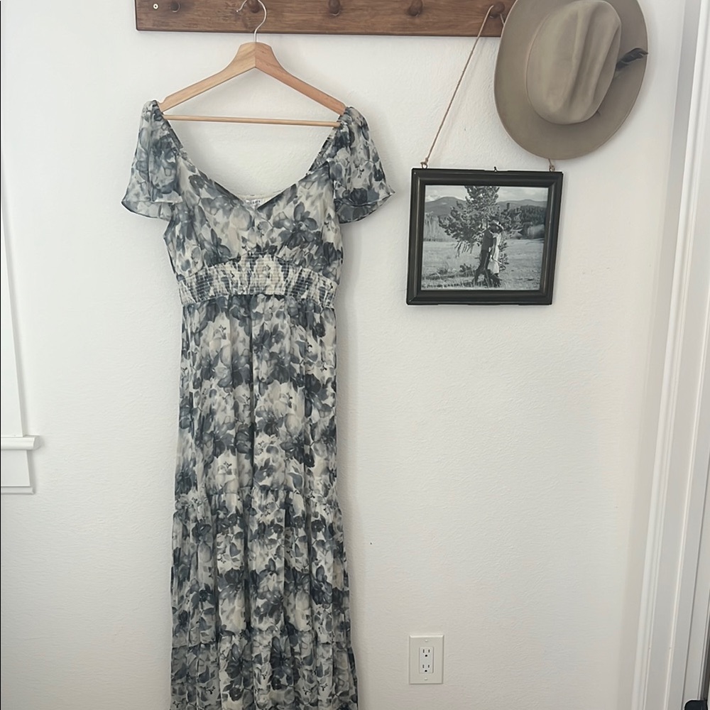 Floral Off-Shoulder Maxi Dress
